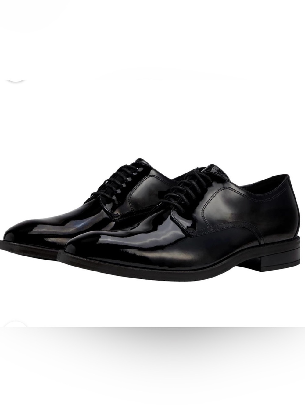 NWT Cole Haan Modern Essentials Plain Toe Oxford Black Patent C38447 Men's